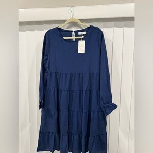 Navy Blue babydoll dress- nwt